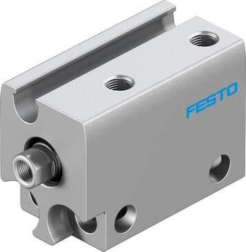 Festo 5173732 compact cylinder ADN-S-6-5-I-A Stroke: 5 mm, Piston diameter: 6 mm, Cushioning: No cushioning, Assembly position: Any, Mode of operation: double-acting
