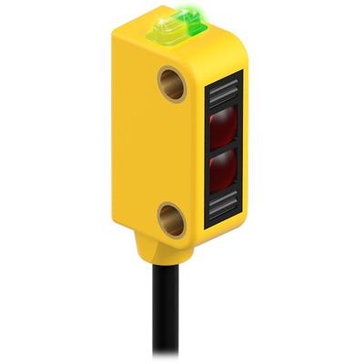 Banner Q12AB6FF30 W-30 Fixed-field photo-electric sensor with background suppression system - Banner Engineering (WORLD-BEAM series - Q12 series) - Part #72112 - Sensing range 30mm - Visible red light (640nm) - 1 x digital output (PNP/NPN transistor) (Light-ON operation) - Supp