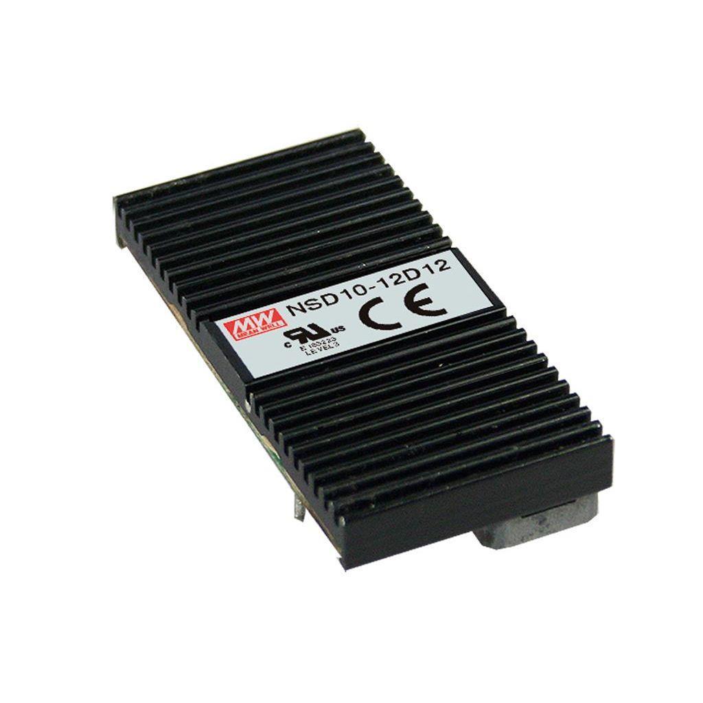 MEAN WELL NSD10-12D12 DC-DC Converter Open frame; Input 9.8-36Vdc; Output +-12Vdc at 0.42A