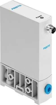 Festo 8046305 proportional pressure regulator VEAB-L-26-D2-Q4-V1-1R1 Valve function: 3-way proportional-pressure regulator, Type of piloting: direct, Type of reset: mechanical spring, Type of actuation: electrical, Assembly position: Any