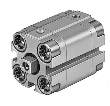 Festo 156698 compact cylinder ADVULQ-25-25-P-A For proximity sensing. Secured against rotation by means of square piston rod. Piston-rod end with female thread. Stroke: 25 mm, Piston diameter: 25 mm, Cushioning: P: Flexible cushioning rings/plates at both ends, Assemb