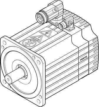 Festo 1584932 servo motor EMMS-AS-190-SK-HS-AR-S1 Without gear unit. Ambient temperature: -10 - 40 °C, Storage temperature: -20 - 60 °C, Relative air humidity: 0 - 90 %, Conforms to standard: IEC 60034, Insulation protection class: F