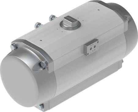 Festo 8065274 semi-rotary drive DFPD-2300-RP-90-RS60-F1216 single-acting, rack and pinion design, connection pattern to NAMUR VDI/VDE 3845 for mounting solenoid valves, position sensors and positioners, standard connection to fitting ISO 5211. Size of actuator: 2300, F