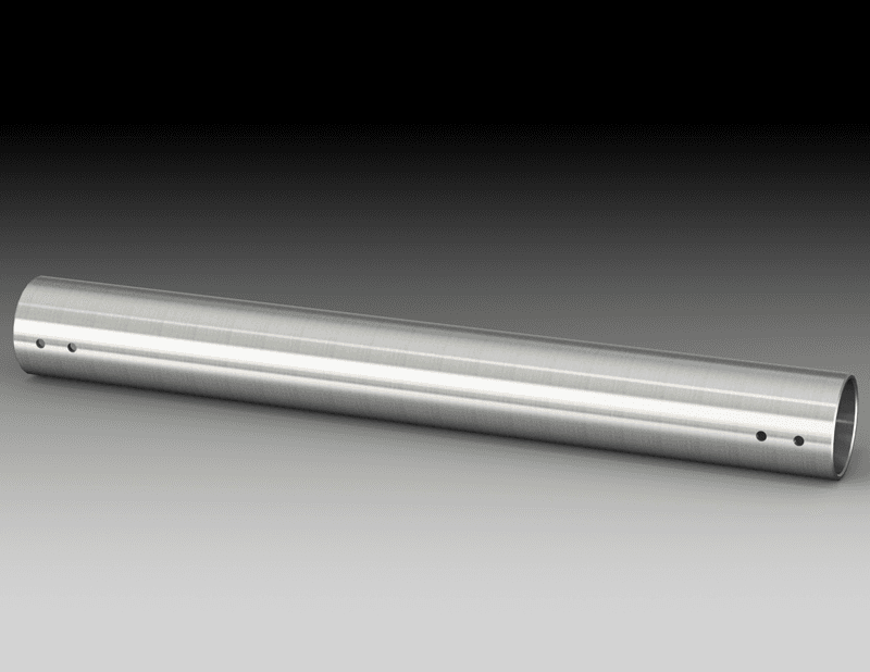 Saginaw Control SCE-SAS39I Stainless Steel Straight Tube, Height:39.37", Width:2.36", Depth:2.36", #4 brushed finish