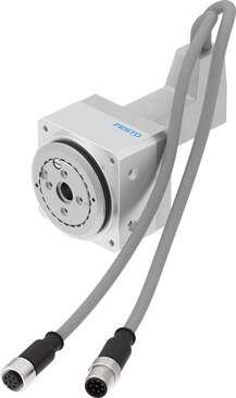 Festo 3008525 Rotary drive ERMO-12-ST-E With stepper motor, integrated gear unit and measuring unit encoder. Size: 12, Design structure: (* Electromechanical rotary drive, * With integrated gearing), Assembly position: Any, Mounting type: with internal (female) thread,