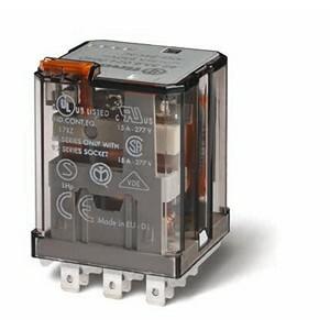 Finder 62.33.9.024.0074 Electromechanical power relay with LED + mechanical indicators - with diode suppressor - Finder (62 series) - Control coil voltage 24Vdc - 3 poles (3P) - 3C/O / 3PDT (3 Pole Double Throw) contact - Rated current 16A (250Vac; AC-1) / 16A (30Vdc; DC-1) - Ra