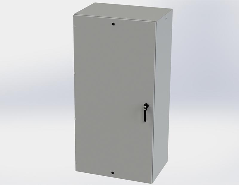 Saginaw Control SCE-72EL3624LPPL EL LPPL Enclosure, Height:72.00", Width:36.00", Depth:24.00", ANSI-61 gray powder coating inside and out. Optional sub-panels are powder coated white.
