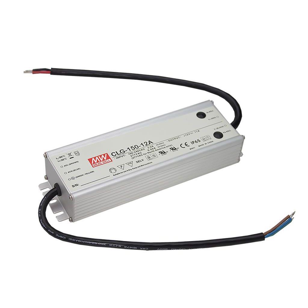 MEAN WELL CLG-150-15A AC-DC Single output LED driver Constant Current (CC) with PFC; Output 15Vdc at 9.5A; IP65; cable output; Dimming with Potentiometer; CLG-150-15A is succeeded by XLG-150-12-A.