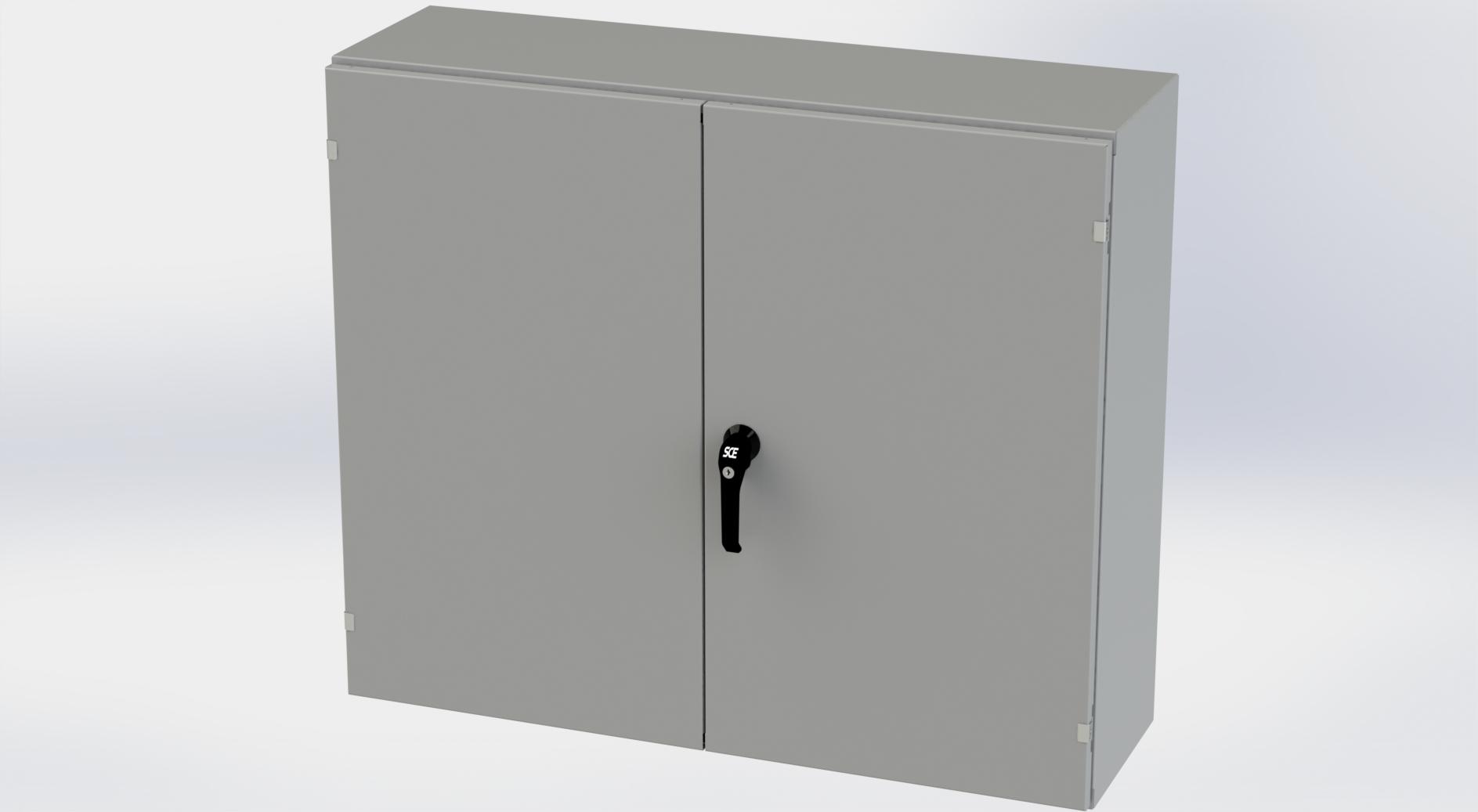 Saginaw Control SCE-364212WFLP WFLP Enclosure, Height:36.00", Width:42.00", Depth:12.00", ANSI-61 gray powder coating inside and out.