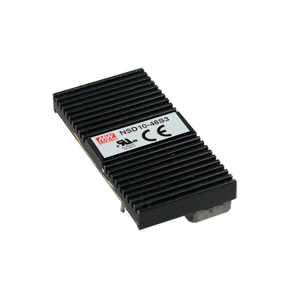 MEAN WELL NSD10-48S5 DC-DC Converter Open frame; Input 22-72Vdc; Output 5Vdc at 2A