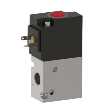 Humphrey E31039245060 Solenoid Valves, Small 2-Way & 3-Way Solenoid Operated, Number of Ports: 3 ports, Number of Positions: 2 positions, Valve Function: Single Solenoid, Multi-purpose, Piping Type: Inline, Direct Piping, Coil Entry Orientation: Standard, over port 2, Size (in