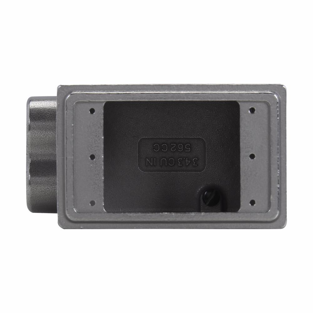 Eaton Corp FDS2SS Eaton Crouse-Hinds series Condulet FD device box, Deep, Stainless steel, Single-gang, S shape, 3/4"