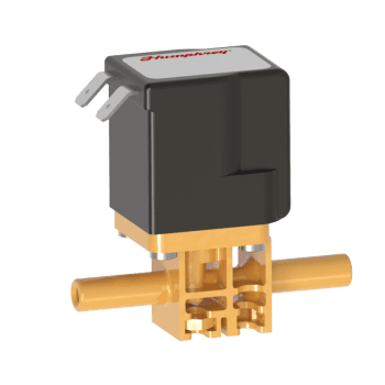 Humphrey 35055100 Solenoid Valves, Small 2-Way & 3-Way Solenoid Operated, Number of Ports: 2 ports, Number of Positions: 2 positions, Valve Function: Normally Closed, Piping Type: Inline, Direct Piping, Size (in)  HxWxD: 2.58 x 1.21 x 1.49, Media: Aggressive Liquids & Gase