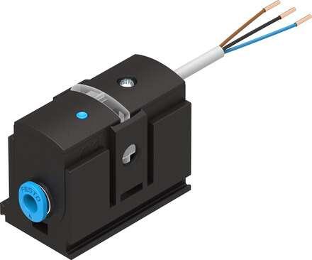 Festo 542901 pressure sensor SDE5-D10-FP-Q4E-P-K With cable. Authorisation: (* RCM Mark, * c UL us - Recognized (OL)), CE mark (see declaration of conformity): (* to EU directive for EMC, * in accordance with EU RoHS directive), KC mark: KC-EMV, Materials note: Confor