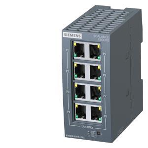 Siemens 6GK5008-0GA10-1AB2 SCALANCE XB008G unmanaged Industrial Ethernet Switch for 10/100/1000 Mbit/s; for setting up small star and line topologies; LED diagnostics, IP20, 24 V DC power supply, with 8x 10/100/1000 Mbit/s RJ45 ports electrical Manual available as a download