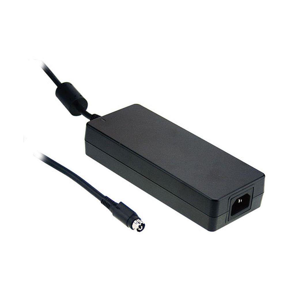 MEAN WELL GST160A15-R7B AC-DC Industrial desktop adaptor with PFC; Output 15Vdc at 9.6A; 3 pole AC inlet IEC320-C14