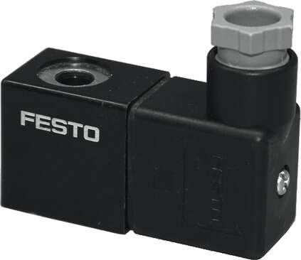 Festo 4526 solenoid coil MSFG-12 With standard plug socket Assembly position: Any, Switching position indicator: No, Min. pickup time: 10 ms, Duty cycle: 100 %, Characteristic coil data: 12 V DC: 4.1 W