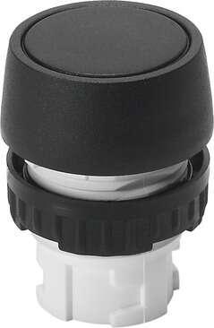 Festo 9289 pushbutton actuator T-22-SW For basic valves SV, SVS, SVOS. Installation diameter: 22,5 mm, Protection class: IP40, Actuating force: 14 N, Product weight: 14 g, Colour: Black