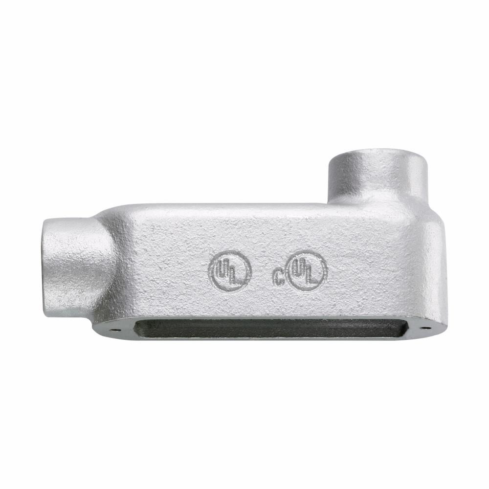Eaton LB75M CG Eaton Crouse-Hinds series Condulet Form 5 conduit outlet body, Malleable iron, LB shape, SnapPack pre-assembled body and integral gasket cover, 3/4"