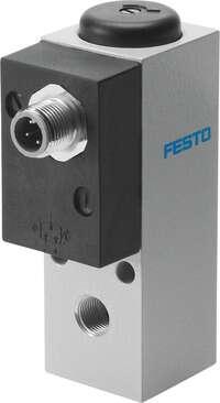 Festo 192489 vacuum switch VPEV-1/8-M12 Conforms to standard: EN 60947-5-1, Authorisation: (* CCC, * c UL us - Recognized (OL)), CE mark (see declaration of conformity): to EU directive low-voltage devices, Materials note: Conforms to RoHS, Measured variable: Relative