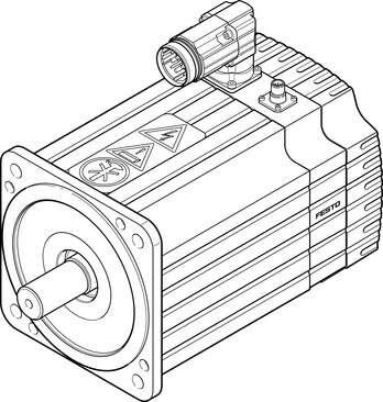 Festo 1584943 servo motor EMMS-AS-190-MK-HS-AMB Without gear unit. Ambient temperature: -10 - 40 °C, Storage temperature: -20 - 60 °C, Relative air humidity: 0 - 90 %, Conforms to standard: IEC 60034, Insulation protection class: F