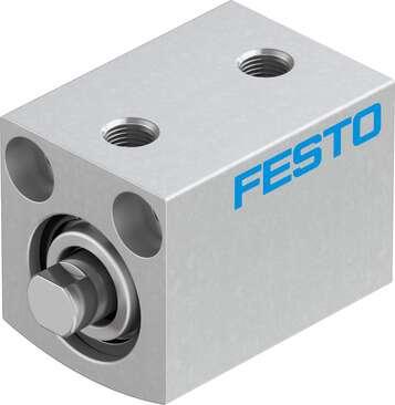 Festo 530569 short-stroke cylinder ADVC-12-10-P Without thread on piston rod Stroke: 10 mm, Piston diameter: 12 mm, Cushioning: P: Flexible cushioning rings/plates at both ends, Assembly position: Any, Mode of operation: double-acting