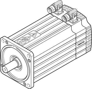 Festo 1574711 servo motor EMMS-AS-140-LK-HV-RR-S1 Without gear unit. Ambient temperature: -40 - 40 °C, Storage temperature: -20 - 60 °C, Relative air humidity: 0 - 90 %, Conforms to standard: IEC 60034, Insulation protection class: F