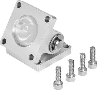 Festo 1560237 swivel flange DAMS-K-V1-100-V-R3 With parallel motor mounting, for spherical bearing. Size: 100, Corrosion resistance classification CRC: 3 - High corrosion stress, Max. tightening torque: 30 Nm, Product weight: 1940 g, Materials note: Conforms to RoHS