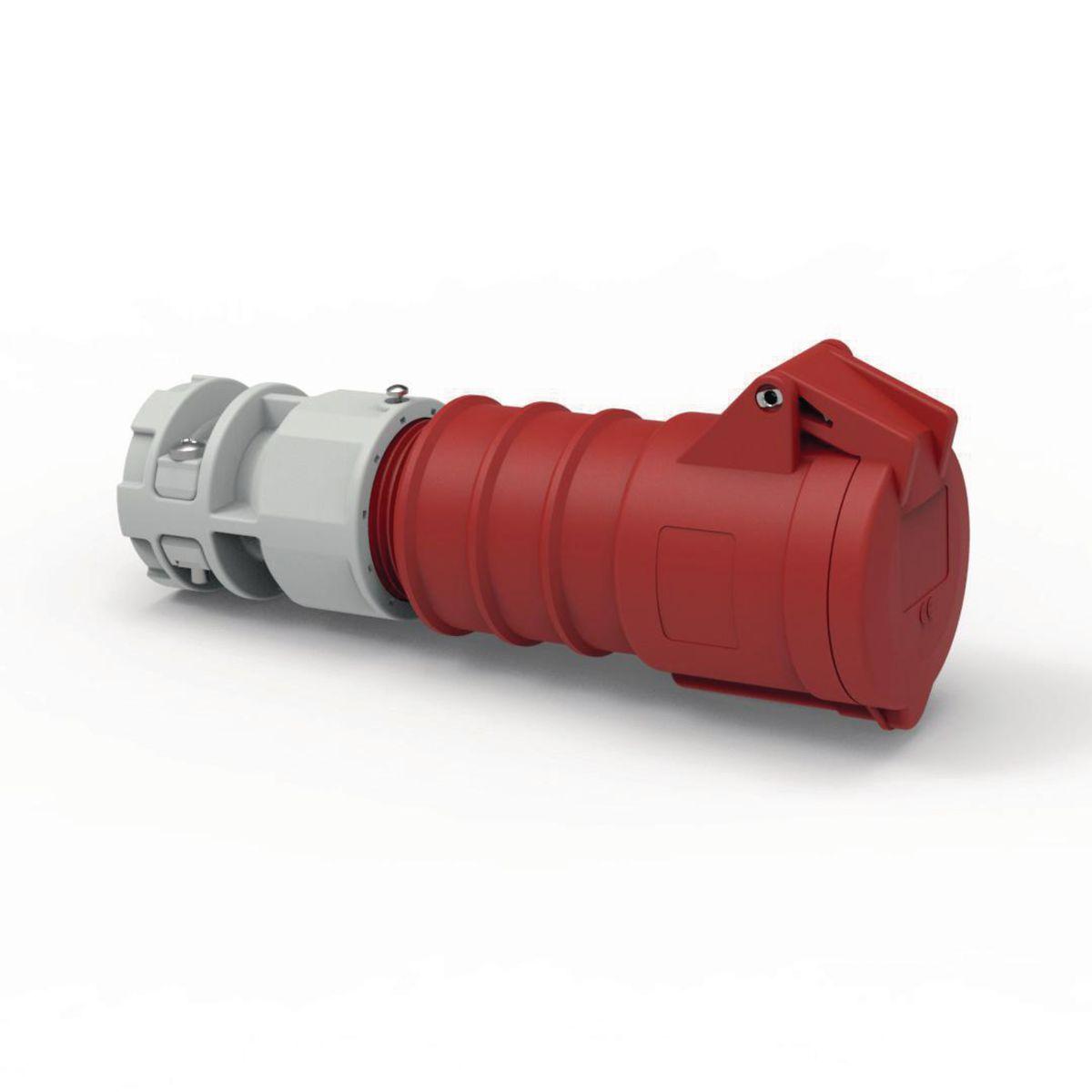 Hubbell C330C7SA Heavy Duty Products, IEC Pin and Sleeve Devices, Hubbell-PRO, Female, Connector Body, 30 A 480 VAC, 2-POLE 3-WIRE, Red, Splash Proof  ; IP44 environmental ratings ; Impact and corrosion resistant insulated non-metallic housing ; Sequential contact engagem