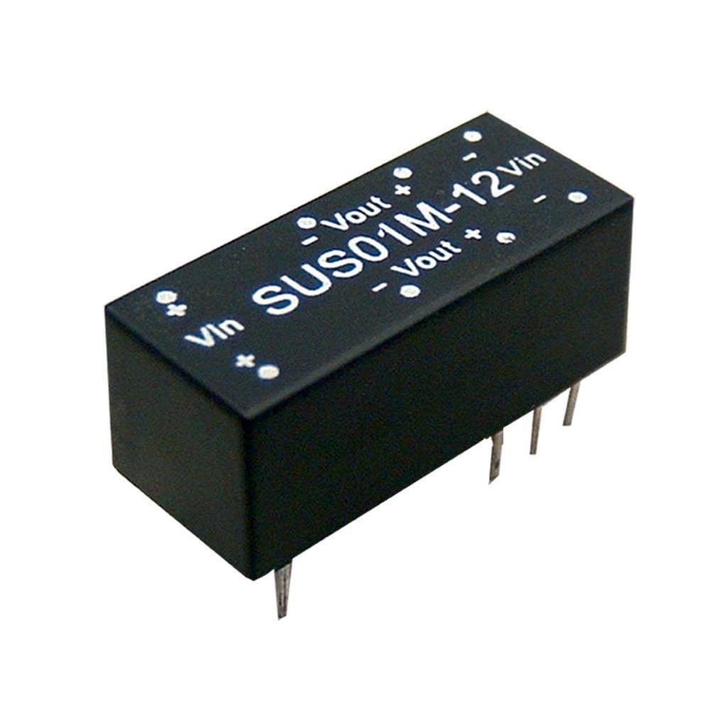 MEAN WELL SUS01N-09 DC-DC Converter PCB mount; Input 24Vdc +-10%; Output 9Vdc at 0.111A; DIP through hole package