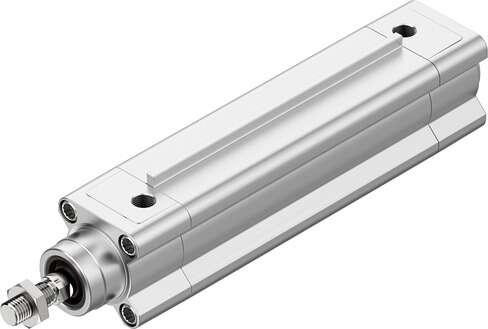 Festo 1778839 standards-based cylinder DSBF-C-32-125-PPSA-N3-R Stroke: 125 mm, Piston diameter: 32 mm, Piston rod thread: M10x1,25, Cushioning: PPS: Self-adjusting pneumatic end-position cushioning, Assembly position: Any