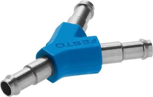 Festo 19540 barbed Y-connector Y-PK-2 For plastic tubing PAN, PUN, PL, PP, PU. Nominal size: 1,5 mm, Operating medium: Compressed air in accordance with ISO8573-1:2010 [7:-:-], Note on operating and pilot medium: Lubricated operation possible (subsequently required f