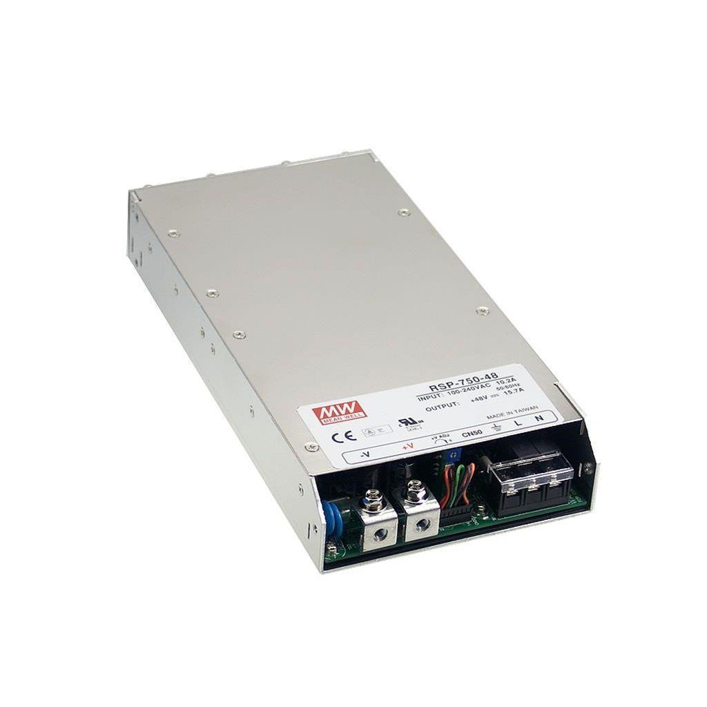 MEAN WELL RSP-750-24 AC-DC Single Output Enclosed power supply; Output 24VDC Single Output at 31.3A; PFC; forced air cooling