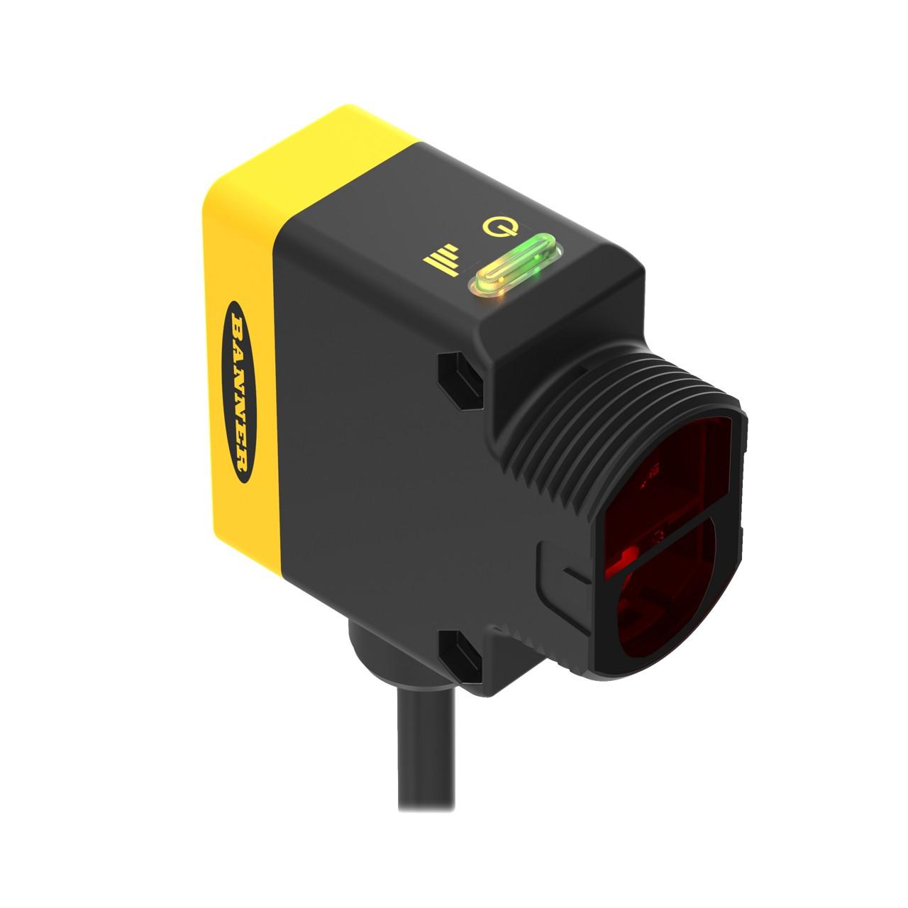 Banner QS30VR3R Photo-electric sensor receiver with through-beam system / opposed mode - Banner Engineering (WORLD-BEAM series - QS30 Universal Voltage Series) - Part #73069 - Sensing range 60m - Infrared (IR) light - 1 x digital output (SPDT contact type) (Light-ON or D