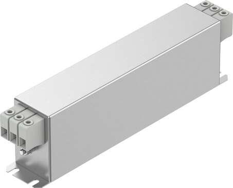 Festo 8096868 mains filter CAMF-C6-F-C16-11A Short circuit strength: No, Acceptable current load at 40°C: 16 A, Operating voltage range AC: 0 - 520 V, Line frequency: 0 - 60 Hz, Insulation voltage: 2650 V