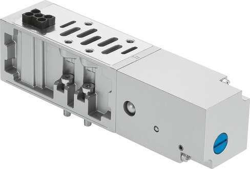 Festo 546096 vertical pressure shut-off plate VABF-S2-1-L1D1-C For valve terminal VTSA, standard port pattern to 5599-1, 5599-2, for mounting between manifold sub-base and valve, supply pressure of the terminal is blocked. Width: 43 mm, Based on the standard: ISO 5599