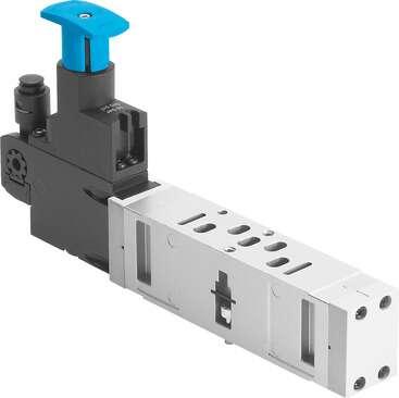 Festo 543529 regulator plate VABF-S3-1-R3C2-C-6 For valve terminal VDMA-01/02, standard port pattern to 15407-1, up to 6 bar. Width: 26 mm, Based on the standard: ISO 15407-1, Assembly position: Any, Pneumatic vertical stacking: Pressure regulator for 4, Controller fu