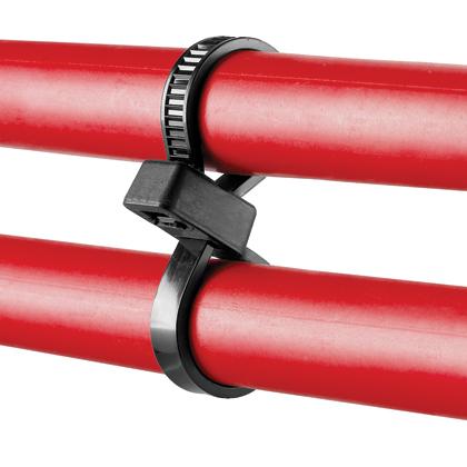 Panduit PLB5EH-C0 Panduit PLB5EH-C0 Double Loop Cable Tie, Nylon 6.6, 19.2"