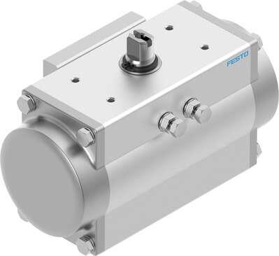 Festo 8066440 semi-rotary drive DFPD-N-40-RP-90-RS30-F04-R3-EP single-acting, rack and pinion design, connection pattern to NAMUR VDI/VDE 3845 for mounting solenoid valves, position sensors and positioners, standard connection to process valve fitting ISO 5211, NPT con