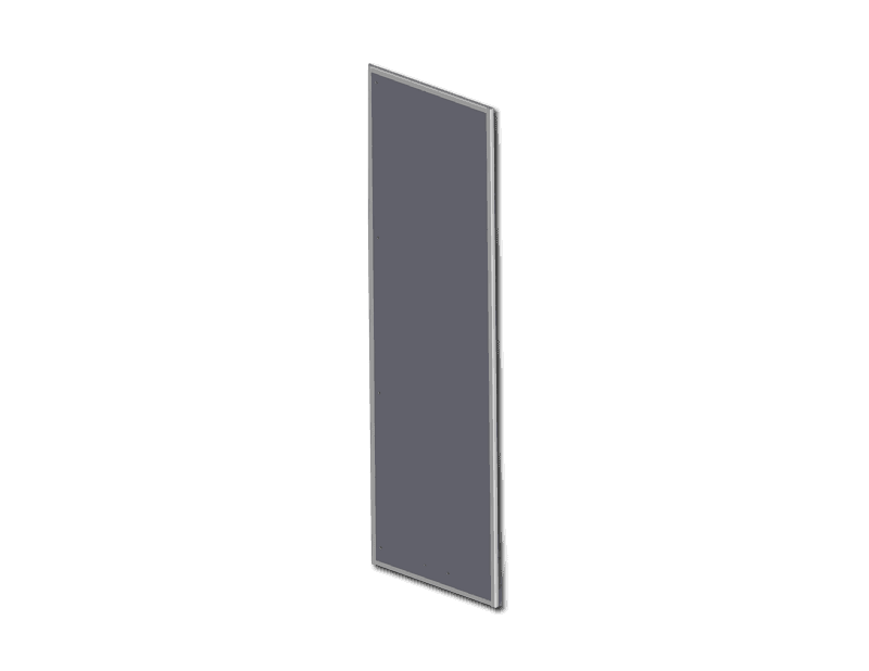 Saginaw Control SCE-MOD8424EPT Panel, Mod End, Height:84.00", Width:24.00", Depth:2.50", ANSI-61 gray powder coating inside and out