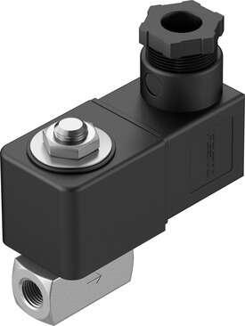 Festo 1492054 solenoid valve VZWD-L-M22C-M-N18-50-V-3AP4-5-R1 Directly actuated, NPT1/8" connection. Design structure: Directly actuated poppet valve, Type of actuation: electrical, Sealing principle: soft, Assembly position: Any, Mounting type: Line installation