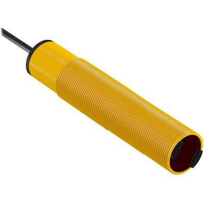 Banner S18AW3FF25 W-30 Fixed-field photo-electric sensor with background suppression system - Banner Engineering (EZ-BEAM series - S18 AC series) - Part #58420 - Sensing range 25mm - Infrared (IR) light (880nm) - 1 x digital output (Solid-state AC output; SPST contact type) (Li