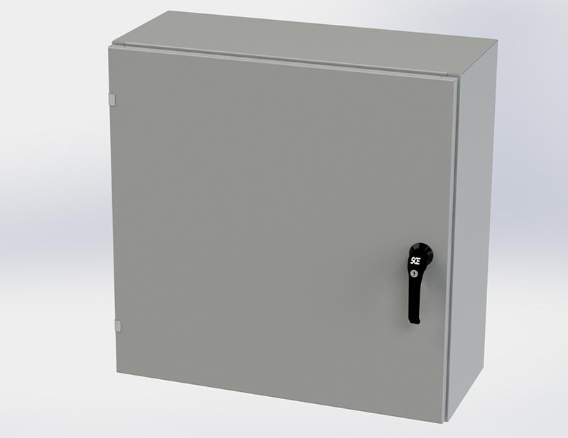 Saginaw Control SCE-30EL3012LPPL EL LPPL Enclosure, Height:30.00", Width:30.00", Depth:12.00", ANSI-61 gray powder coating inside and out. Optional sub-panels are powder coated white.