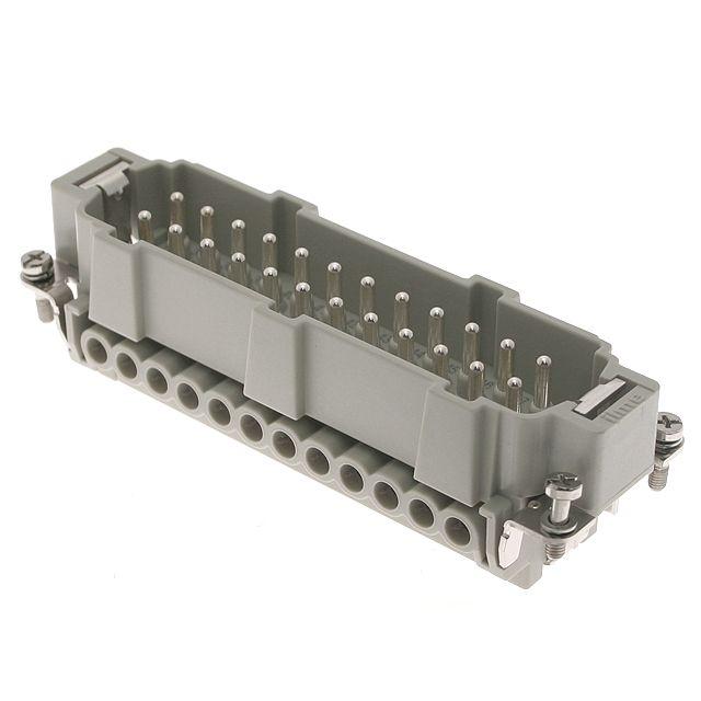 Mencom CNEM-24TXN Standard, CNE series, Male Rectangular Insert, size 104.27, 24 pin, 16 amp, Screw, w/o pressure plate, (25-48)