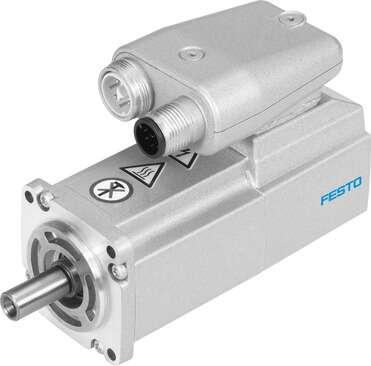 Festo 2082428 servo motor EMME-AS-40-S-LV-AS Without gearing, without brake. Ambient temperature: -10 - 40 °C, Storage temperature: -20 - 70 °C, Relative air humidity: 0 - 90 %, Conforms to standard: IEC 60034, Insulation protection class: F