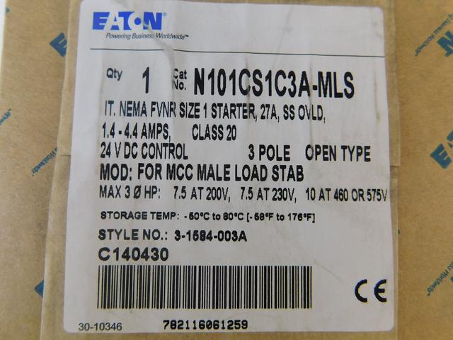 N101CS1C3A-MLS Part Image. Manufactured by Eaton.