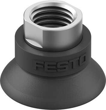 Festo 8073848 suction cup OGVM-30-G-N-G14F Suction cup height compensator: 5 mm, Min. workpiece radius: 17,5 mm, Nominal size: 3 mm, suction cup diameter: 30 mm, suction cup volume: 2,6 cm3