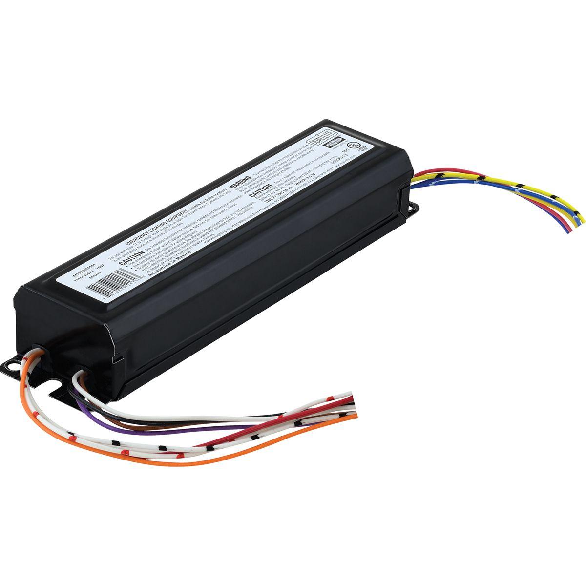Hubbell UFO-4W Battery Pack - Fluorescent, Lamp Type: Fluorescent, 32 - 40W, Lumen Range: 500-600 lm, N/A, Battery Type: Nickel Cadmium (maintenance free), Compatible with electronic, standard magnetic, energy saving,dimming and end-of-lamp-life AC ballasts, Temperature