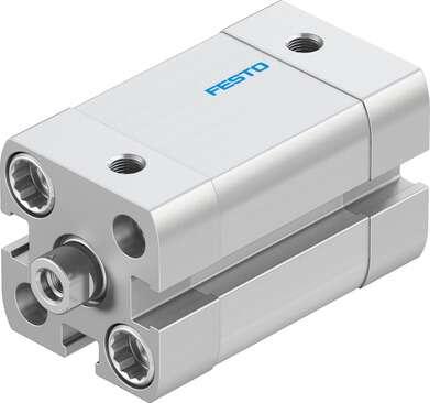 Festo 536228 compact cylinder ADN-16-15-I-P-A With position sensing and internal piston rod thread Stroke: 15 mm, Piston diameter: 16 mm, Piston rod thread: M4, Cushioning: P: Flexible cushioning rings/plates at both ends, Assembly position: Any