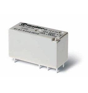 Finder 41.61.9.024.0011 Low-profile PCB mount electromechanical relay - Wash-tight (RTIII) - Finder (41 series) - Control coil voltage 24Vdc - 1 pole (1P) - 1C/O / SPDT (Single Pole Double Throw) contact - Rated current 16A (250Vac; AC-1) / 16A (30Vdc; DC-1) - Rated switching po